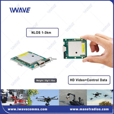Trasmettitore video drone in miniatura da 33 g 10 km Downlink IP MESH Modulo incorporato